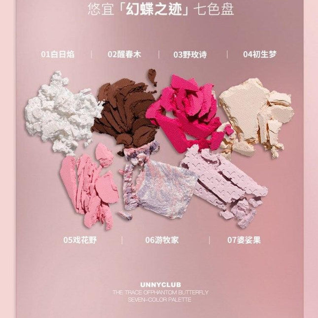 UNNYCLUB - The Trace of Phantom Butterfly Seven Color Palette 7.6g