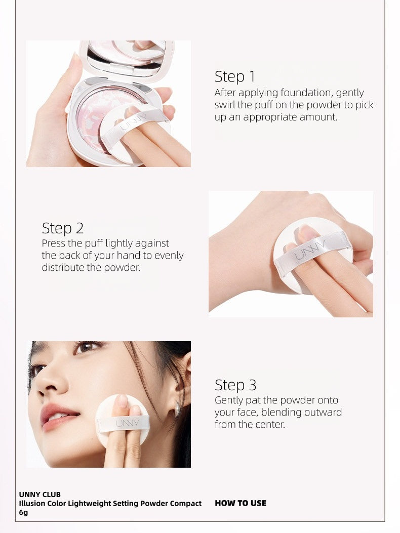 UNNYCLUB - Illusion Color Lightweight Setting Powder Compact 6g