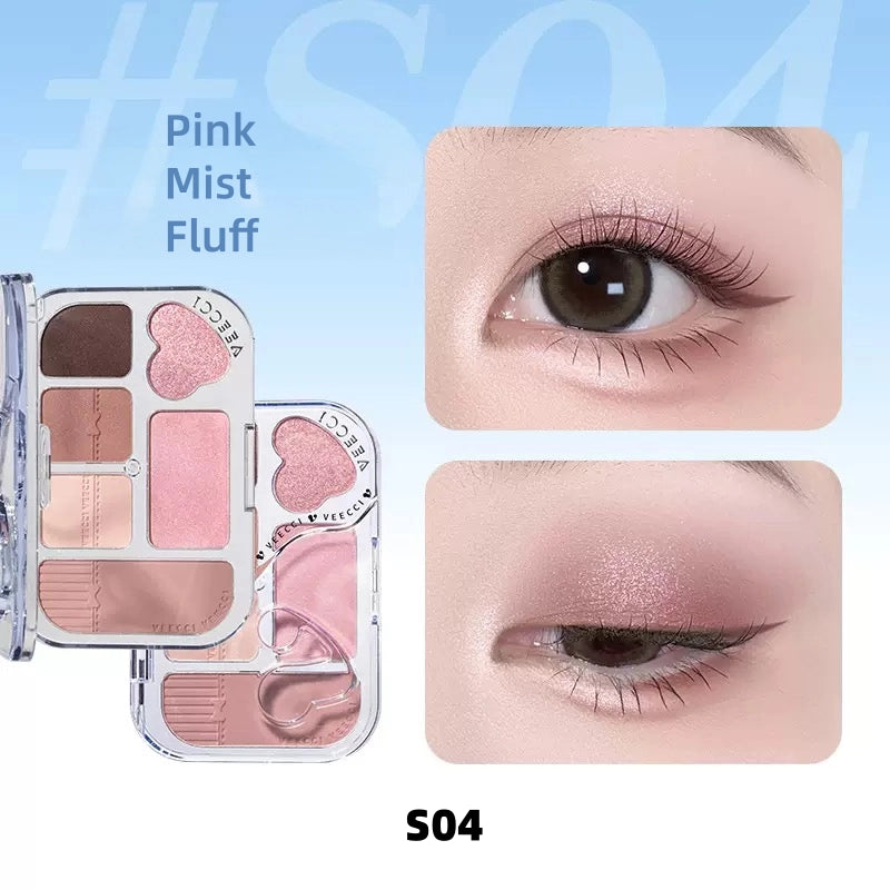 CHICCA パーフェクト チークスポンジ　アイシャドウ　ティーカップ Veecci - Dreamy Lace 6-Color Eyeshadow Palette 8g