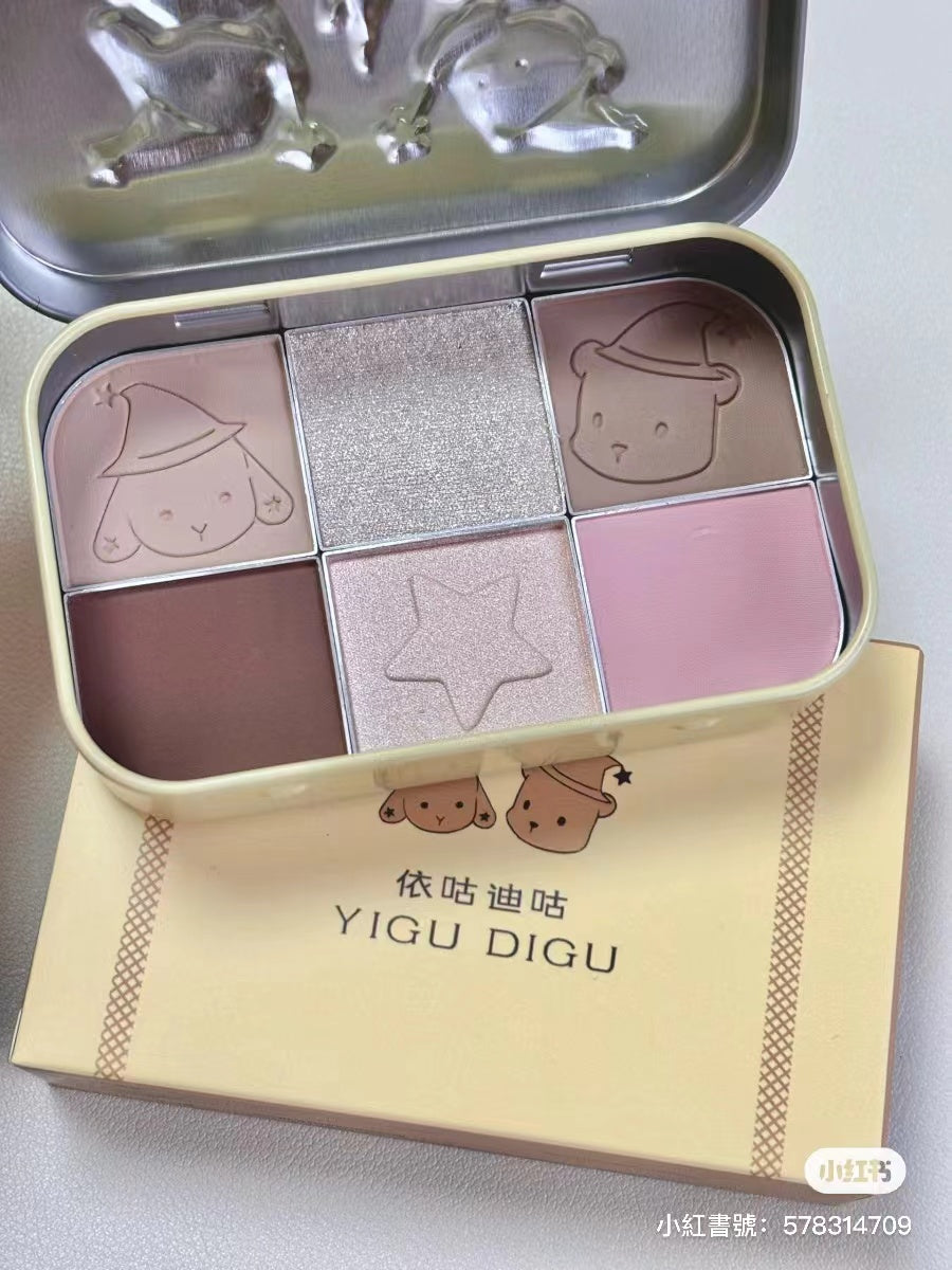 YIGUDIGU Candy Box 6 Colors Eye Palette YGDG003