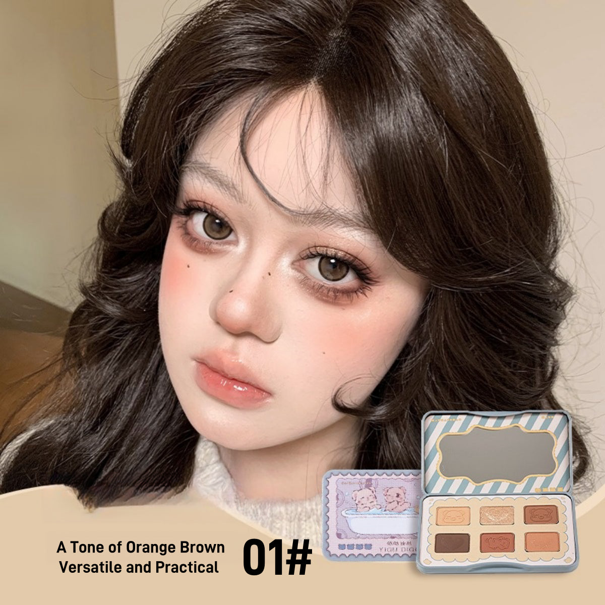 YIGUDIGU Candy Box Postcard 6 Colors Eyeshadow Palette YGDG011