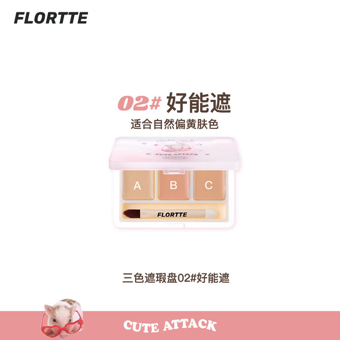 FLORTTE They Are Cute Three-Color Concealer FLT040