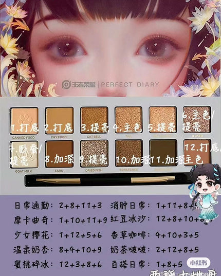Perfect Diary The Four Great Beauty Eye Palette PD016