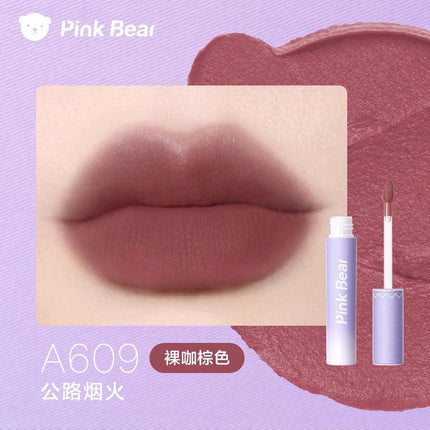 【NEW Purple】PINK BEAR Pink Cowboy Matte Lip Mud PB019 - Chic Decent