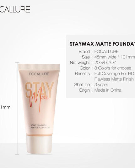 FOCALLURE Staymax Pore Blurring Matte Flawless Foundation FA150 - Chic Decent