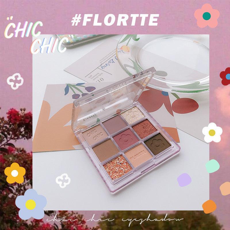 Flortte Chic Chic 9-Color Eyeshadow - Chic Decent