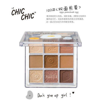 Flortte Chic Chic 9-Color Eyeshadow - Chic Decent