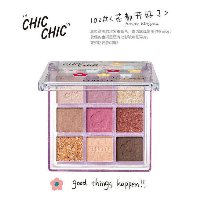 Flortte Chic Chic 9-Color Eyeshadow - Chic Decent
