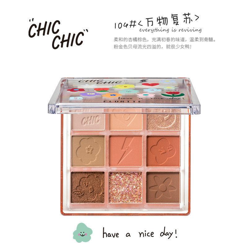 Flortte Chic Chic 9-Color Eyeshadow - Chic Decent