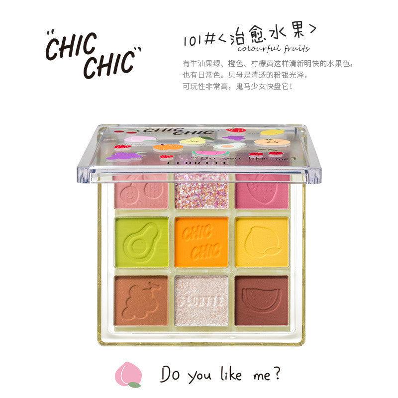 Flortte Chic Chic 9-Color Eyeshadow - Chic Decent