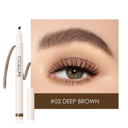 FOCALLURE Eyebrow 4 Fork Liquid Eyebrow Pen Water Proof Long Lasting FA161 - Chic Decent