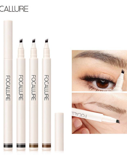 FOCALLURE Eyebrow 4 Fork Liquid Eyebrow Pen Water Proof Long Lasting FA161 - Chic Decent