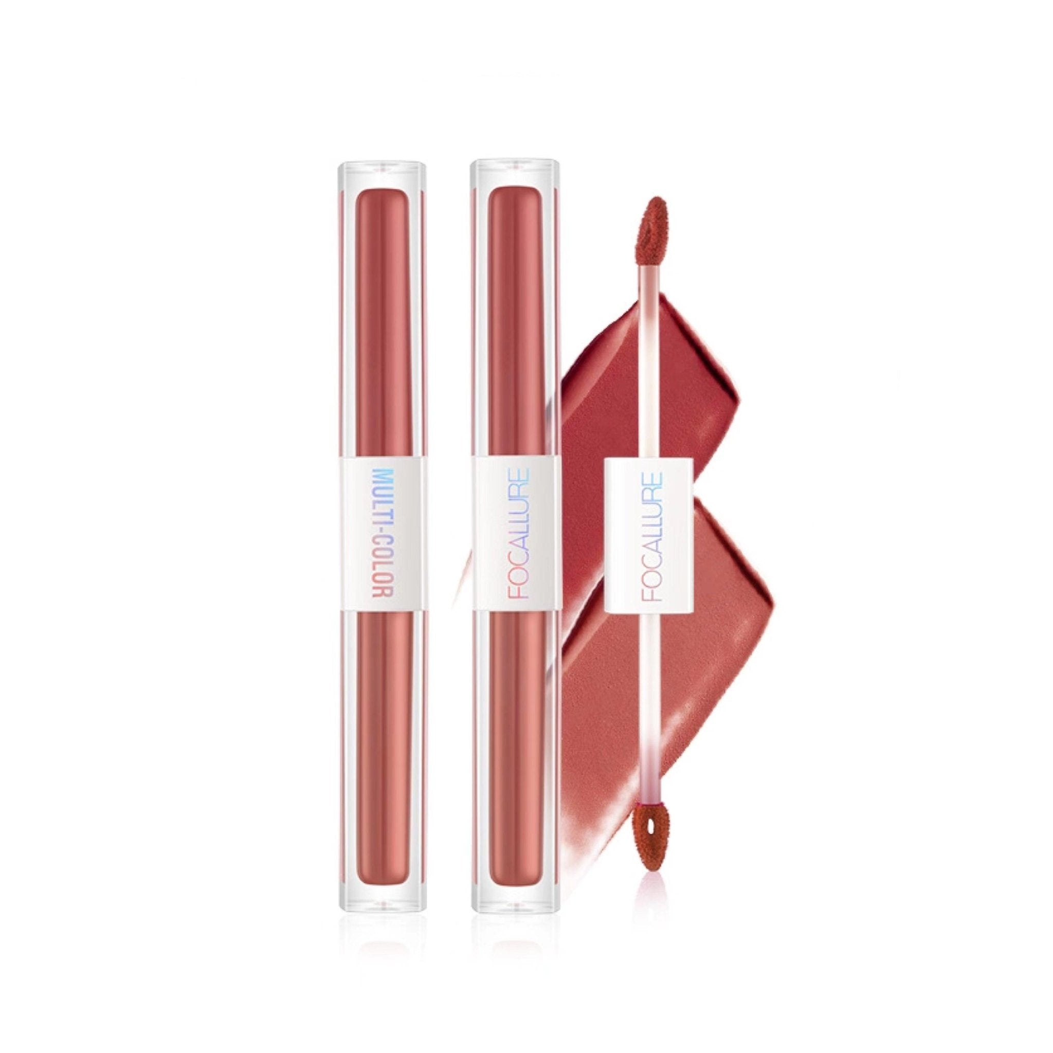 Focallure Multicolor 2 In 1 Lipstick Gloss FA327 - Chic Decent