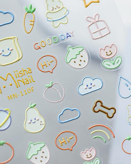 DIY Nail Stickers Nail Art MN110F - Chic Decent