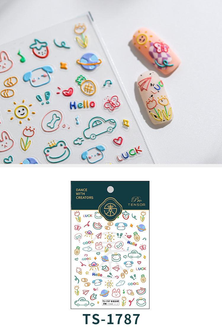 DIY Nail Stickers Nail Art TS1787 - Chic Decent