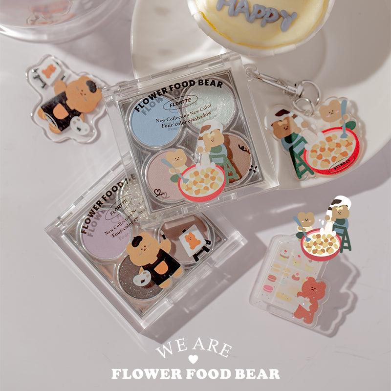 Flortte Flower Food Bear Four-Color Eyeshadow FLT059 - Chic Decent