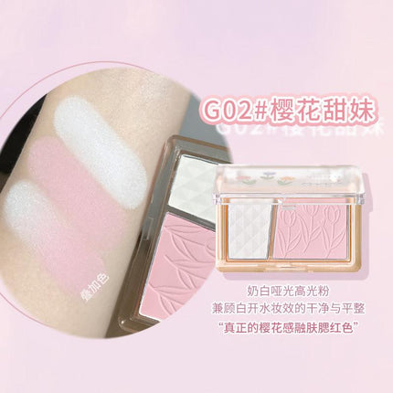 GOGO TALES Pick Up Light Among Flowers Highlighting Blush Powder GT421 - Chic Decent