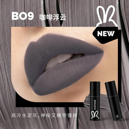 【NEW Browny Nude# Bare Pink#】HYNTOOR Black Macaron Lip Powder Tint HYT008 - Chic Decent