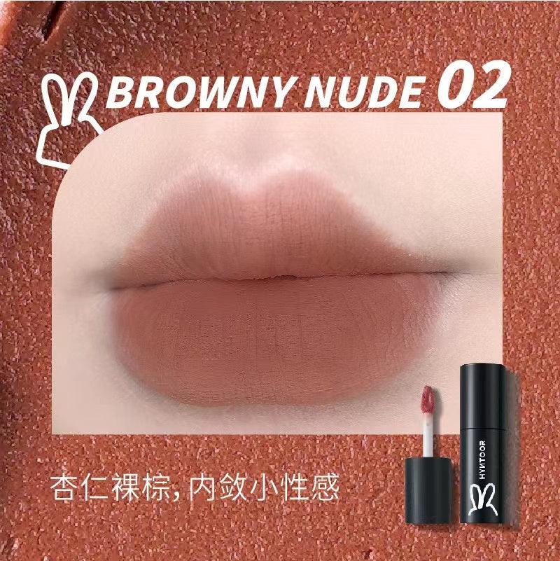 【NEW Browny Nude# Bare Pink#】HYNTOOR Black Macaron Lip Powder Tint HYT008 - Chic Decent