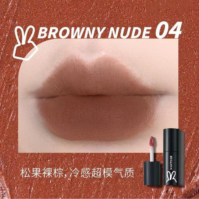 【NEW Browny Nude# Bare Pink#】HYNTOOR Black Macaron Lip Powder Tint HYT008 - Chic Decent