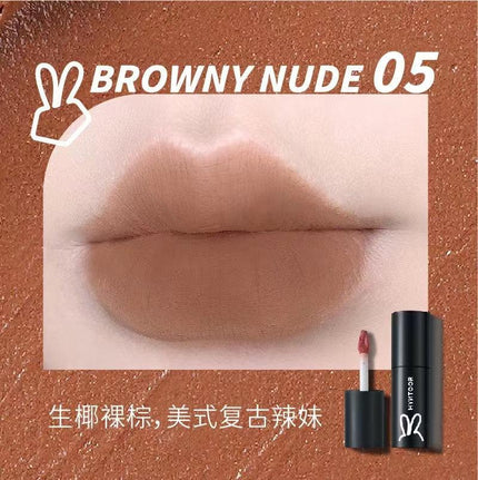 【NEW Browny Nude# Bare Pink#】HYNTOOR Black Macaron Lip Powder Tint HYT008 - Chic Decent