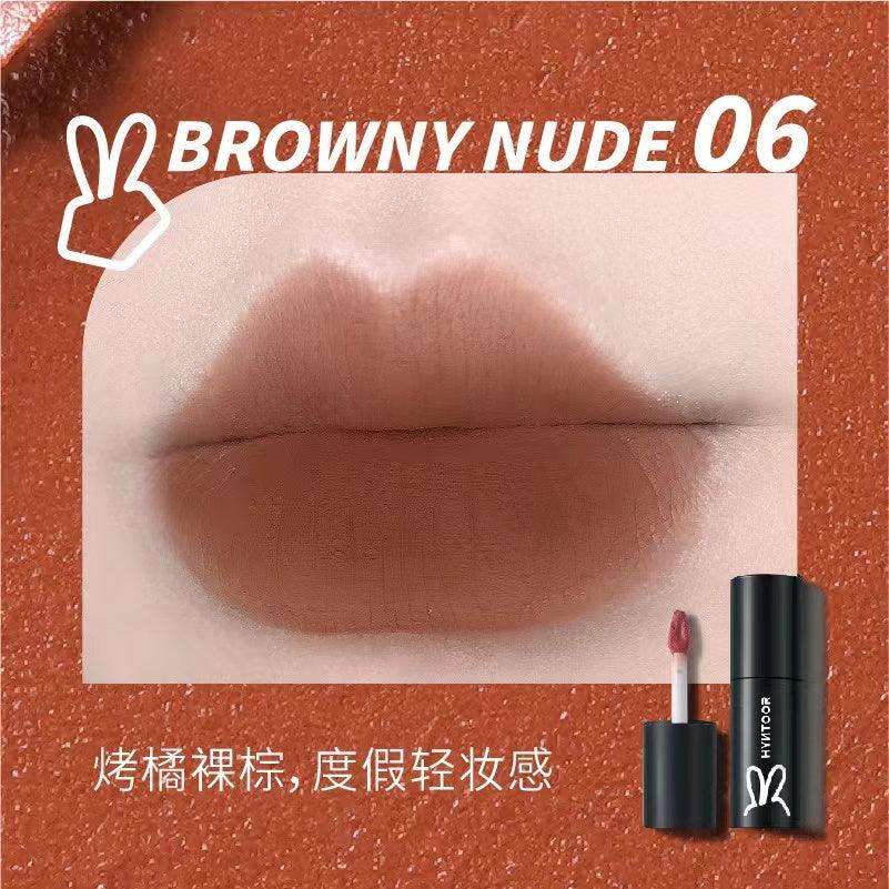 【NEW Browny Nude# Bare Pink#】HYNTOOR Black Macaron Lip Powder Tint HYT008 - Chic Decent