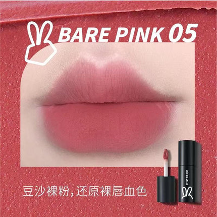 【NEW Browny Nude# Bare Pink#】HYNTOOR Black Macaron Lip Powder Tint HYT008 - Chic Decent