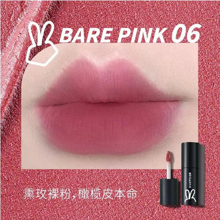 【NEW Browny Nude# Bare Pink#】HYNTOOR Black Macaron Lip Powder Tint HYT008 - Chic Decent