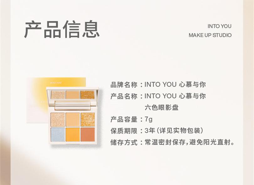 INTO YOU 6 Colors Eyeshadow Palette IY040 - Chic Decent