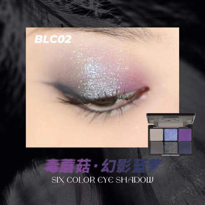 LEEMEMBER Black Feather Six Color Eyeshadow LM013 - Chic Decent