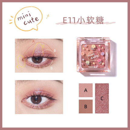 【NEW 18-23】Thyra Mini Cute Y2K Tri-color Eyeshadow THY003 - Chic Decent