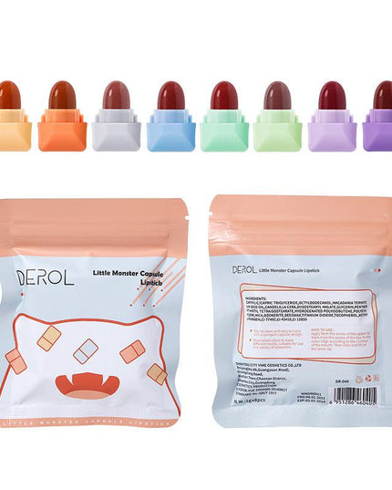 【FREE GIFT】DEROL Little Monster Capsule Lipstick 8 Shades In DR040 - Chic Decent