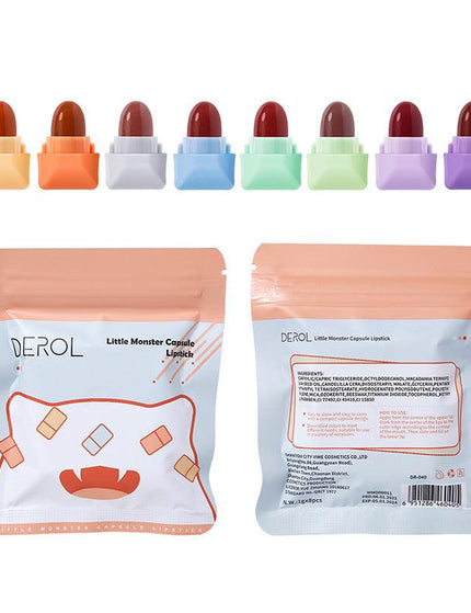 【FREE GIFT】DEROL Little Monster Capsule Lipstick 8 Shades In DR040 - Chic Decent
