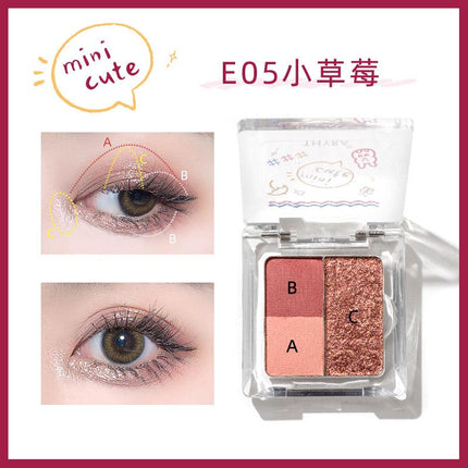 【NEW 18-23】Thyra Mini Cute Y2K Tri-color Eyeshadow THY003 - Chic Decent