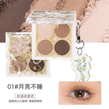 Flortte Nice To Meet Chu 4-Color Eyeshadow Palette FLT0F8 - Chic Decent