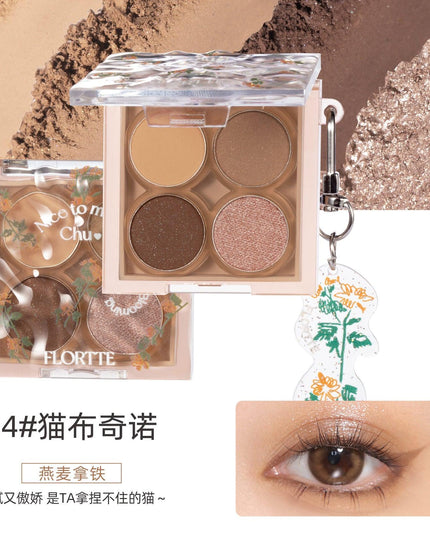 Flortte Nice To Meet Chu 4-Color Eyeshadow Palette FLT0F8 - Chic Decent