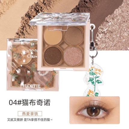 Flortte Nice To Meet Chu 4-Color Eyeshadow Palette FLT0F8 - Chic Decent