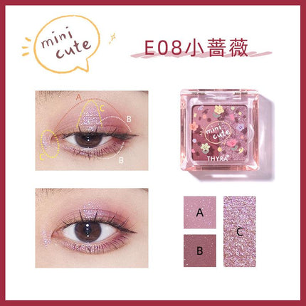 【NEW 18-23】Thyra Mini Cute Y2K Tri-color Eyeshadow THY003 - Chic Decent