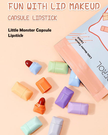 【FREE GIFT】DEROL Little Monster Capsule Lipstick 8 Shades In DR040 - Chic Decent