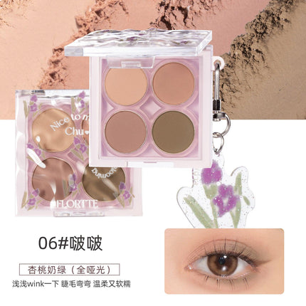 Flortte Nice To Meet Chu 4-Color Eyeshadow Palette FLT0F8 - Chic Decent