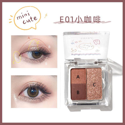 【NEW 18-23】Thyra Mini Cute Y2K Tri-color Eyeshadow THY003 - Chic Decent