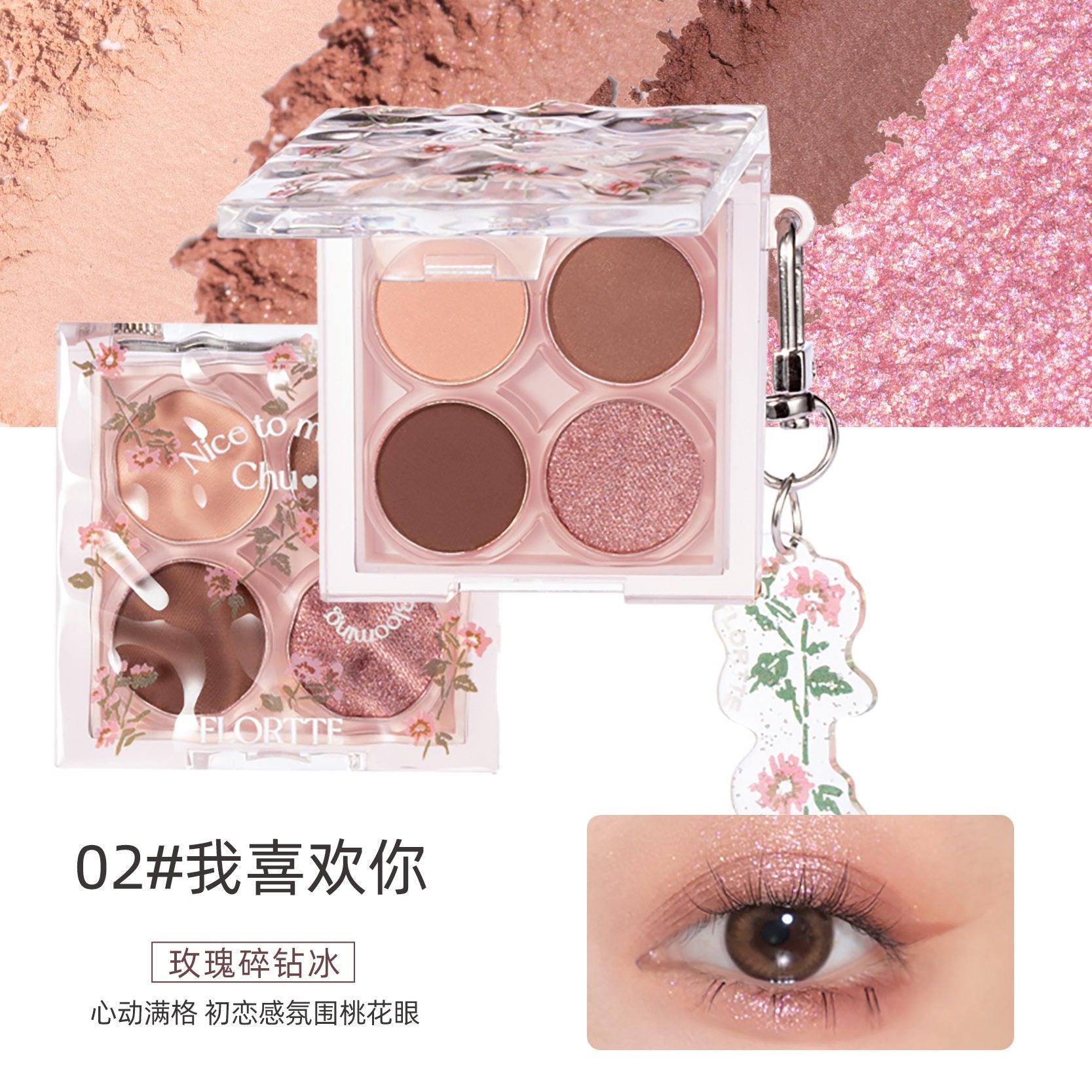 Flortte Nice To Meet Chu 4-Color Eyeshadow Palette FLT0F8 - Chic Decent