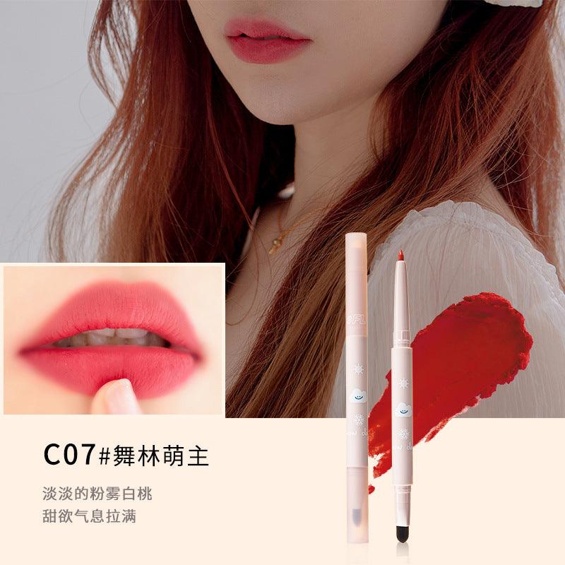 FLORTTE Lipstick Trending Topic Today Matte Mist Dual Ends Lip Liner - Chic Decent