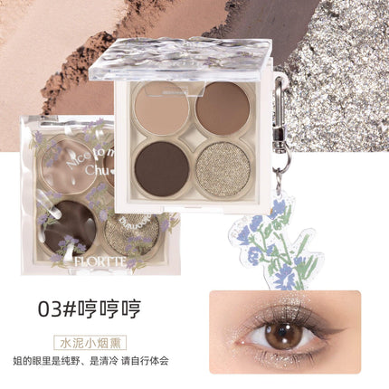 Flortte Nice To Meet Chu 4-Color Eyeshadow Palette FLT0F8 - Chic Decent