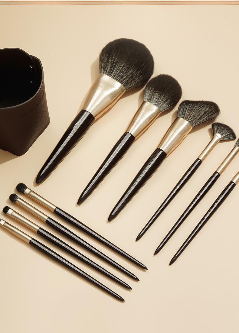 Rownyeon GSH Portable Makeup Fiber Brush 10-in-Set RY005 - Chic Decent