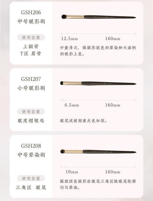 Rownyeon GSH Portable Makeup Fiber Brush 10-in-Set RY005 - Chic Decent