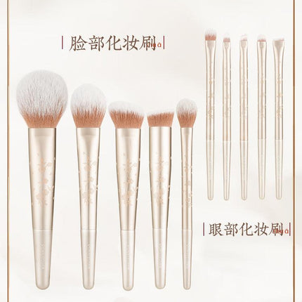 Rownyeon Hidden Fragrance Portable Makeup Brush 10-in-Set RY007 - Chic Decent