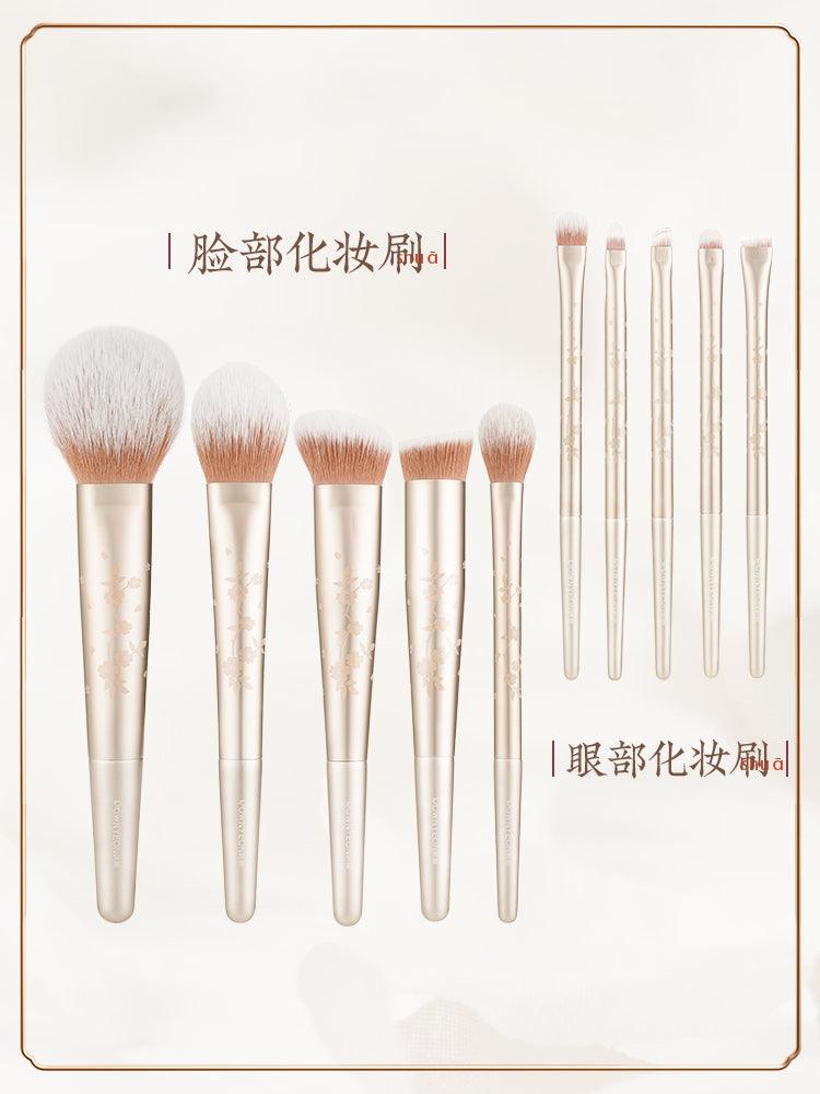 Rownyeon Hidden Fragrance Portable Makeup Brush 10-in-Set RY007 - Chic Decent