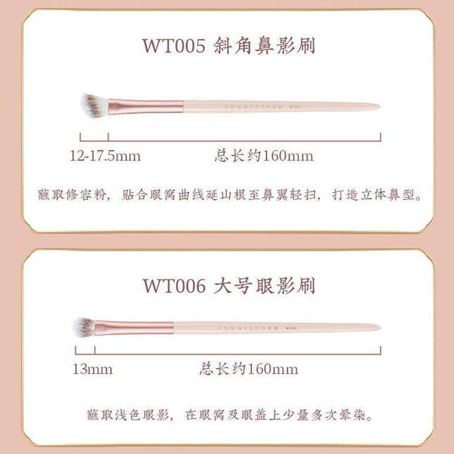 Rownyeon Misty Peach Makeup Brush 11-in-Set RY013 - Chic Decent