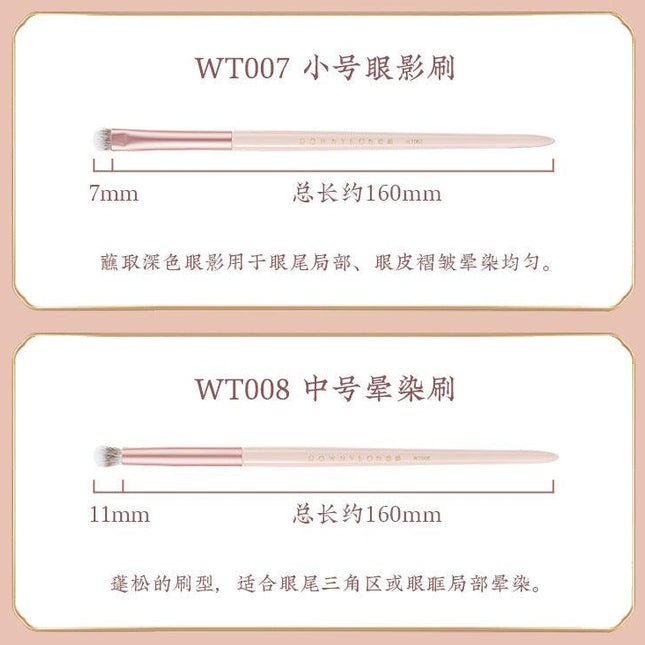 Rownyeon Misty Peach Makeup Brush 11-in-Set RY013 - Chic Decent